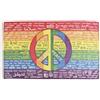 Pandiui23 Bandiera della pace, bandiera dei fiori, bandiera arcobaleno, 150 cm x 90 cm, bandiera PACE