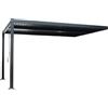 CONCEPT USINE Pergola Bioclimatica Adossata SIFNOS Nero 4x3 m | Struttura in alluminio, lame in acciaio zincato a manovella, 2 piedi, ampia area 12 m²