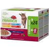 Natural trainer multipack cat adult bocconcini salmone, tonno, pollo, manzo 24x85gr