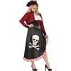 FIESTAS GUIRCA | Costume da Pirata Donna - Camicia, Giacca, Cintura, Cappello e Vestito - Costumi da Corsara e Bucaniera per Halloween, Carnevale e Feste in Maschera - Adulto
