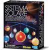 4M 00-03225 KidzLabs Sistema Solare Sospeso Si Illumina e Ruota, Kit Educativo STEM Gioco Scientifico, Multicolore, da 5 Anni