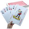 Relaxdays Carte da gioco Jumbo, 54 XXL, 28 x 21 cm, poker, bianco | Rivestimento impermeabile, giganti