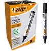 BIC Marking 2300, Pennarello Permanente, Nero, con 51% di Materiali Riciclati, Punta Resistente 3.7-5.5 mm, Cancelleria Casa e Ufficio, 12 Unità