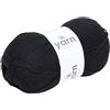 KORBOND 100 g di Acrilico Korbond Black Double Knitted (Disponibile in 27 Colori) - Filato Leggero, ipoallergenico e Resistente - Ideale per Maglioni, Coperte, mobili, Tessuti, Maglieria e Uncinetto