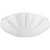 Eglo Plafoniera Mars 1, Applique a 1 fiamma, lampada da soffitto in | acciaio, Colore: Bianco, Vetro: Bianco satinato con motivo raggi, E27