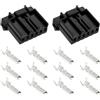 VGOL 2 Set di Connettori Spina/Presa 6 Fili Maschio Multilock Crimp Compatibile con Davidson OEM 73156-96BK