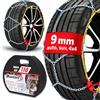 Bottari Italy Bottari Rapid T2 Catene da Neve 9 mm Maglia a Rombo, Taglia 110, 2 Pz | Maglia compatta a sezione D, tensionatore automatico esterno, cavo colorato, omologate EN 16662-1 e ÖNORM V5117.