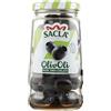 Saclà, OlivOlì, Olive Nere Denocciolate, Ideali per Insalate e per Arricchire i Tuoi Piatti, Senza Liquido, Vaso Vetro, 135g, Confezione da 12 pezzi