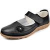 OFFCUP Scarpe Mary Jane da Donna Scarpe Mocassini Piattaforma con Fibbia Ganci Nastro Eleganti in Pelle Verniciata Comode Ballerine Basse Casual Loafer Ideali per L'Ufficio, la Vita di Tutti i Giorni