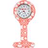 GIMA OROLOGIO PER INFERMIERI - rotondo - fantasia bianco/rossa