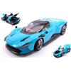 Burago FERRARI DAYTONA SP3 LIGHT BLUE SIGNATURE W/OPENINGS 1:18