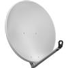Goobay 67334 Parabola satellitare in alluminio da 80 cm, grigio chiaro - per abbonati singoli/multipli con braccio di alimentazione particolarmente stabile