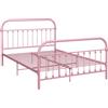 vidaXL Struttura letto in metallo rosa 120x200 cm