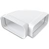 La Ventilazione CCO157B Curva Orizzontale in ABS per Tubo Rettangolare, Bianco, 150 x 70 mm