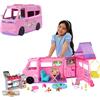BARBIE - CAMPER DEI SOGNI, VEICOLO CON OLTRE 60 ACCESSORI E PASTA MODELLABILE, EFFETTO CAMBIA COLORE, INCLUDE TENDA SUL TETTO E ALTALENA