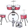 Batteria grande con sgabello e bacchette - music star