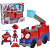SPIDEY Hasbro Marvel, Spidey e i suoi fantastici amici, Camion dei pompieri Rescue-Webs, action figure e veicolo