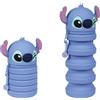 Disney Stitch Astuccio allungabile a forma di stitch in silicone - azzurro