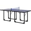Tavolo da Ping Pong Pieghevole e Salvaspazio con Rete da Gioco per Interno, in Acciaio e MDF, 182x91x76cm, Blu