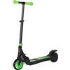 Monopattino elettrico pieghevole per bambini 6+ anni ad altezza regolabile, 71x36.5x75-80 cm, nero e verde