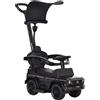Macchina a spinta per bambini 12-36 mesi con licenza mercedes, tettuccio e maniglia di spinta, 85.5x40.5x95 cm, nero