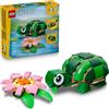 Lego creator 31377 - tartaruga con fiore di ninfea 3in1