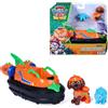Paw patrol: the dino movie, hovercraft zuma dino rescue con tenaglia di salvataggio estendibile, 2 action figure e 1 veicolo collezionabili, da 3 anni