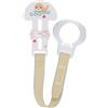MAM Clip & Cover Catenella Portaciuccio, Catenella ciuccio 0+ mesi regolabile con chiusura a velcro e salvasucchietto, Neutro