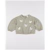 Prénatal Felpa bimba verde con colletto e pattern gatti