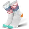 INCYLENCE Wildness - calzini running lunghi leggeri - funzionali e traspiranti - a compressione con protezione antivesciche - bianco/menta/rosso-fluo - 43-46