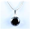Ciondolo di design rotondo certificato Black Diamond Solitaire 8,25 ct