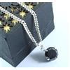 Ciondolo Solitario Diamante Nero Tondo 9,20 Ct Certificato Collezione Classica