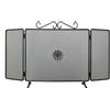 MILLE - Parascintille per camino in ferro battuto nero Lione - h50x90 cm