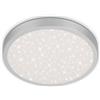 Briloner - Plafoniera LED, Lampada da Soffitto con Decorazione a Stella, 24 Watt, 3.000 Lumen, 4.000 Kelvin, Bianco-Argento, Ø 38 cm