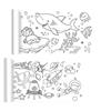 PMELCXD Rotolo di Carta da colorare Set, 2 Rotoli tematici Mondo Sottomarino e Spazio, 300 × 30 cm, Facile da Tagliare e incollare, Carta Creativa per Disegno e Decorazione