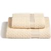 Caleffi - Set Asciugamani Bagno Viso e Bidet Morbida Spugna 100% Cotone Jacquard, 1 Asciugamano Viso 60x110 cm + 1 Asciugamano Bidet Ospite 40x60 cm Assorbenti Resistenti a Lavaggi Frequenti, Durevoli
