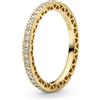 PANDORA Signature - Anello cuori scintillante, placcato in oro 14k, con pietre di zirconia cubica incolori