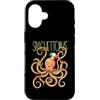 ANIMALICIOUS - Humor Animals and Food me Custodia per iPhone 16 Polpo carino con spaghetti di pasta italiana divertenti