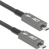 ACT Cavo ottico attivo USB C (AOC) 5 m, cavo video USB C USB 3.2 Gen2, 10 Gbps ad alta velocità, cavo attivo in fibra ottica USB C, per videoconferenza, Smartboard - AK4305