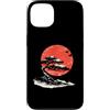 Pine Studio Custodia per iPhone 13 Giapponese Bonsai pino e sole Vintage Paesaggio