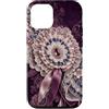 Ribbon Heart Collection Custodia per iPhone 12/12 Pro Rosetta ornamentale in pizzo romantico fiocco estetico