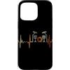 Drums Heartbeat Vintage T-Shirts Custodia per iPhone 15 Pro Max Batteria Battito cardiaco Vintage ECG Cardiogramma Retro