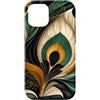 Wild Style Collection Custodia per iPhone 12/12 Pro Ventagli a forma di occhio di pavone, arte della fauna selvatica