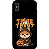 Kattos - Halloween Trick or Treat Custodia per iPhone X/XS Halloween dolce Shiba Inu Design Trick or Treat Nero