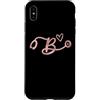 Rose Pink Swirls Stars Monograms ADC Custodia per iPhone XS Max Cute Letter B Initial Monogram Nurse Rose Pink Stethoscope