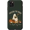 Cute Ghost Halloween Custodia per iPhone 11 Pro Max Divertente lettura fantasma Halloween Book Lover Autunno