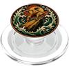 Funny Geologist Ocean Wave Designs Surfer Riding Boulder Tradizionale Tatuaggio Flash PopSockets PopGrip per MagSafe