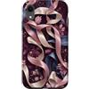 Ribbon Heart Collection Custodia per iPhone XR Cascata di anelli di seta sciolti romantico fiocco estetico