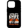 Utility Knife Tool Safety Cutter Custodia per iPhone 16 Pro Always Sharp - Taglierino di sicurezza