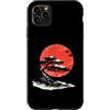 Pine Studio Custodia per iPhone 11 Pro Max Giapponese Bonsai pino e sole Vintage Paesaggio